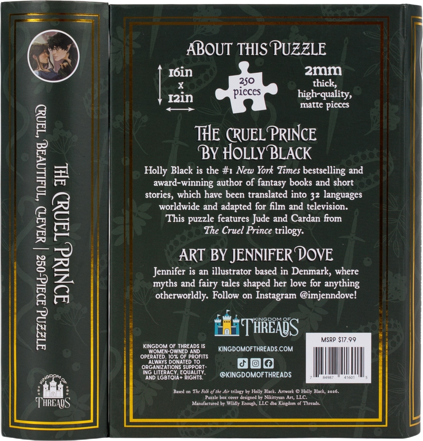 Kingdom of Threads: Cruel Beautiful Clever Keepsake Puzzle | Folk of the Air - 250 Pieces