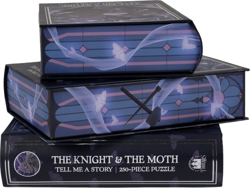 Kingdom of Threads: Tell Me A Story Keepsake Puzzle | The Knight and the Moth - 250 Pieces