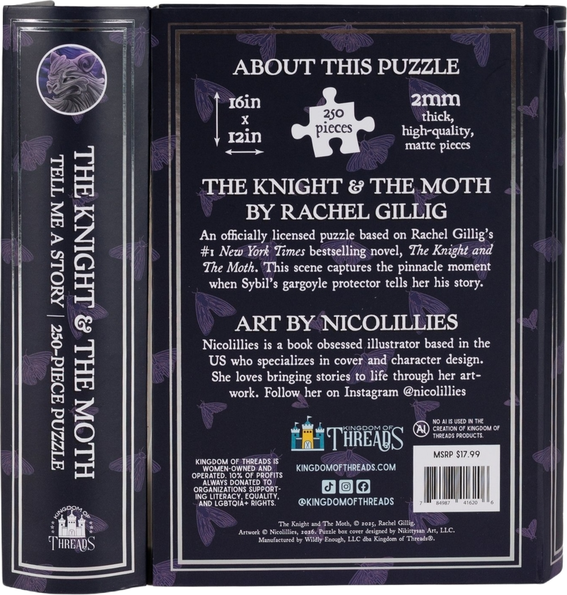 Kingdom of Threads: Tell Me A Story Keepsake Puzzle | The Knight and the Moth - 250 Pieces