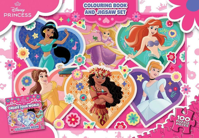 Disney Princess Create Your World: Colouring Book and Jigsaw Set (100 Pieces)
