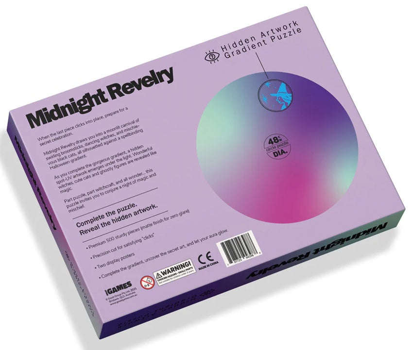Aura Midnight Revelry 500 pc Secret Image Puzzle