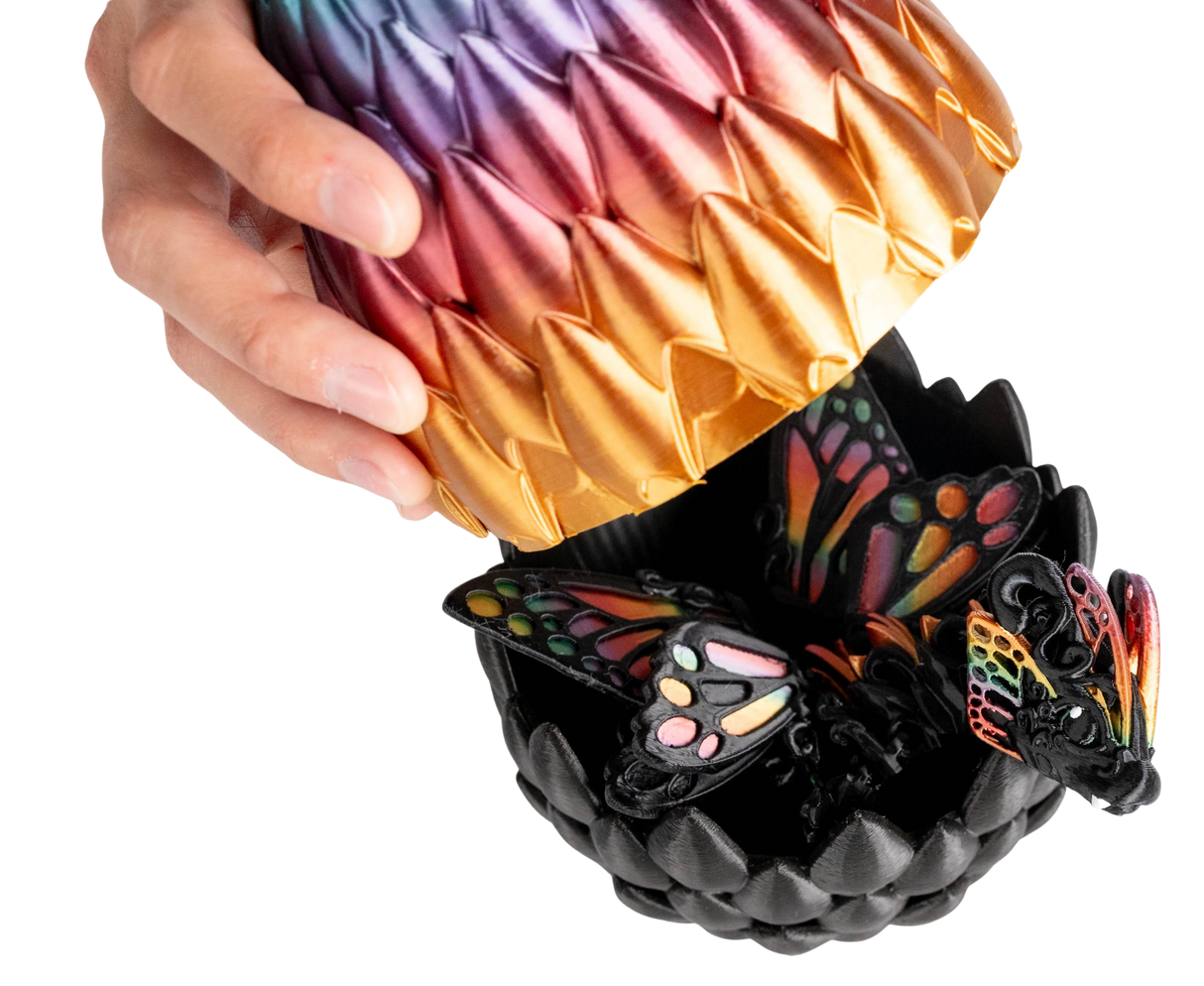 Turtle Creations: Baby Butterfly Dragon - Night Rainbow / Small Baby In A Regular Egg