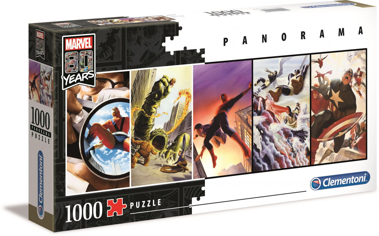 Clementoni Marvel 80th Anniversary Jigsaw Puzzle - 1000 piece - Panorama - (39546)