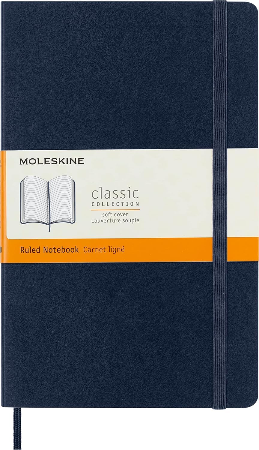 Moleskine Notebook Large Ruled Sapphire Blue Soft
