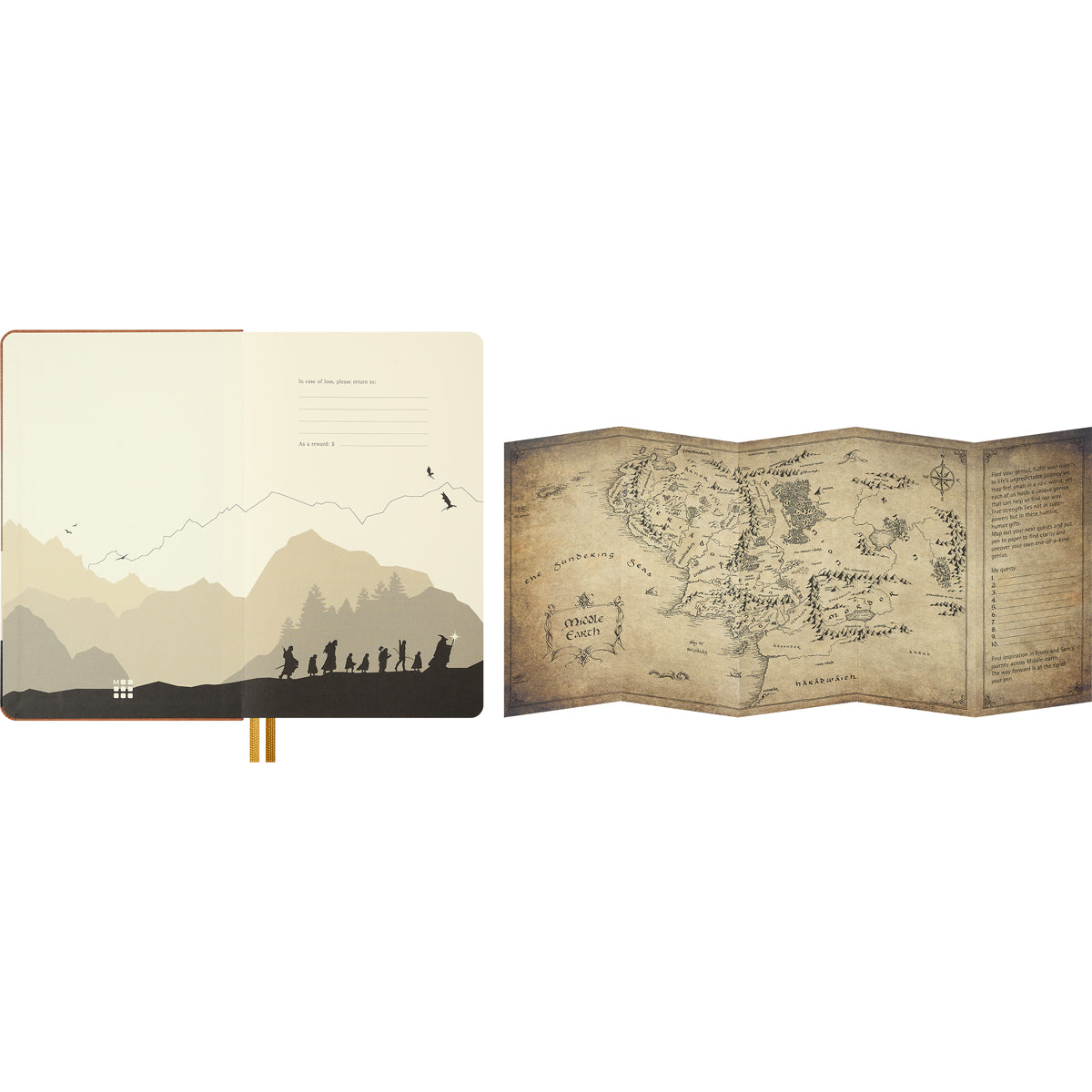 Moleskine: Limited Edition LOTR Notebook - Frodo & Sam Large Plain