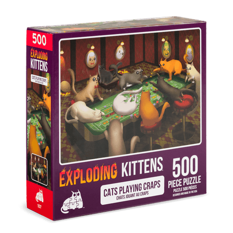 Exploding Kittens Puzzle Cats Playing Craps 1,000 pieces