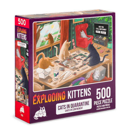 Exploding Kittens Puzzle Cats in Quarantine 1,000 pieces