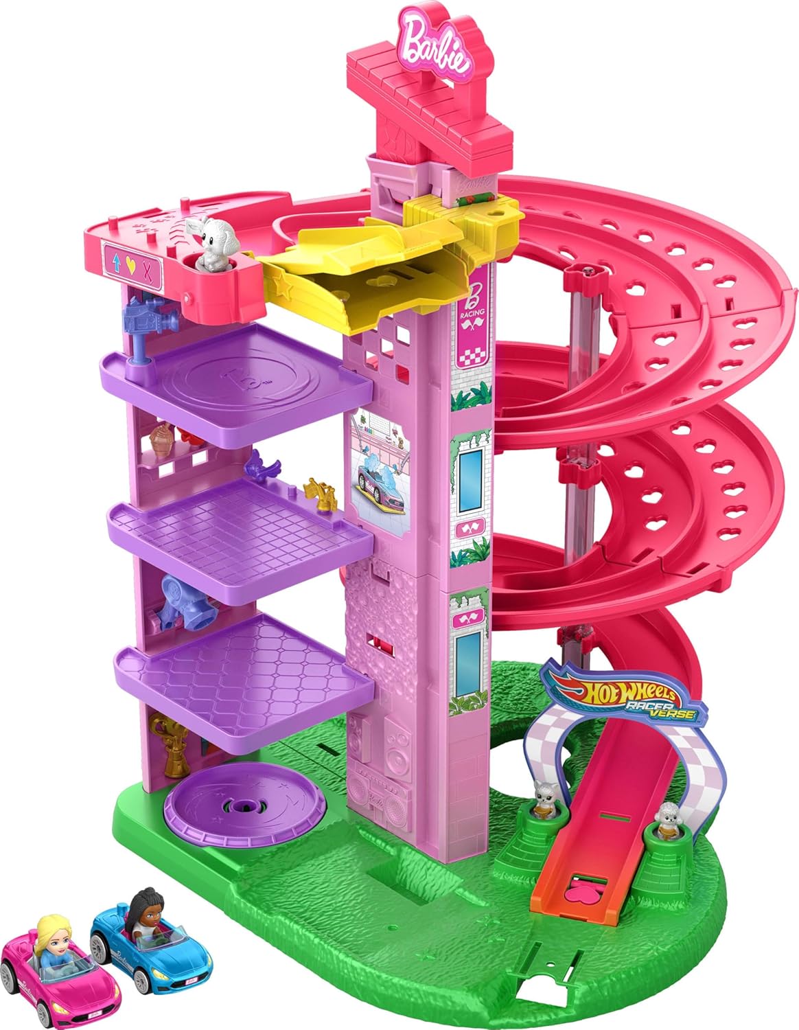 Hot Wheels: Barbie - Spiral Race Track Set