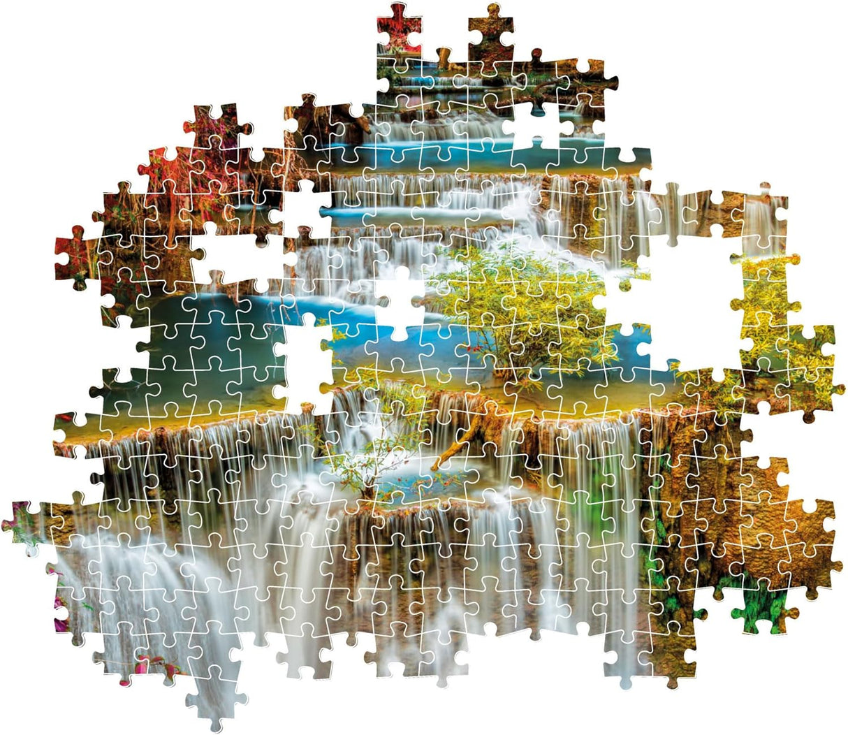 Clementoni Colourful Thai Falls Jigsaw Puzzle - 1000 Piece - High Quality Collection - (39821)