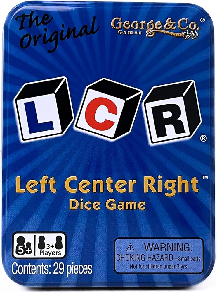 LCR - Left Center Right Blue Tin