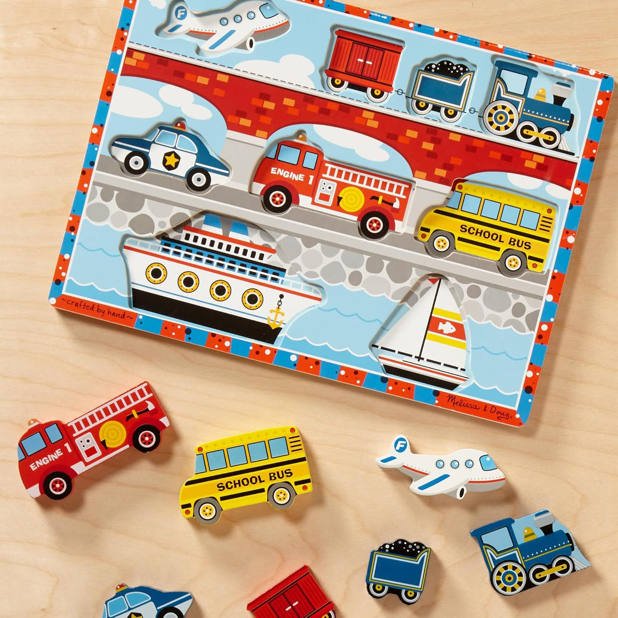 Melissa & Doug - Vehicles Chunky Puzzle