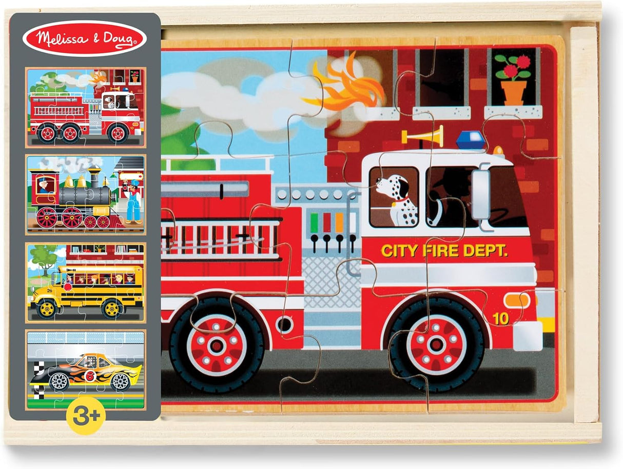 Melissa & Doug - Vehicles Puzzles In A Box