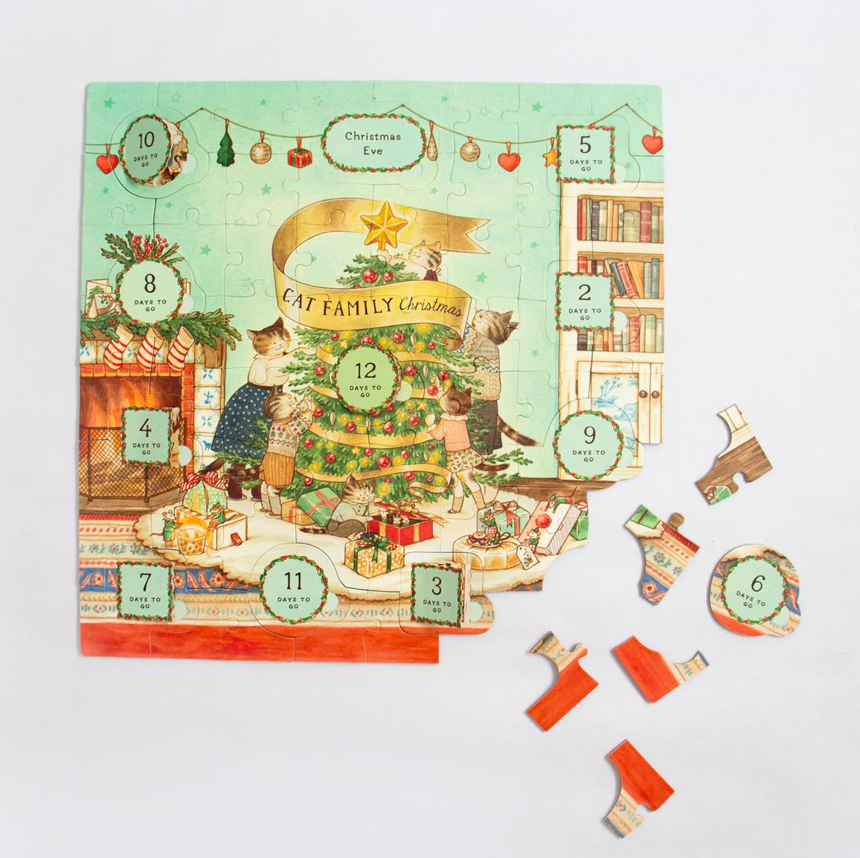 Cat Family Christmas Lift-the-Flap Puzzle