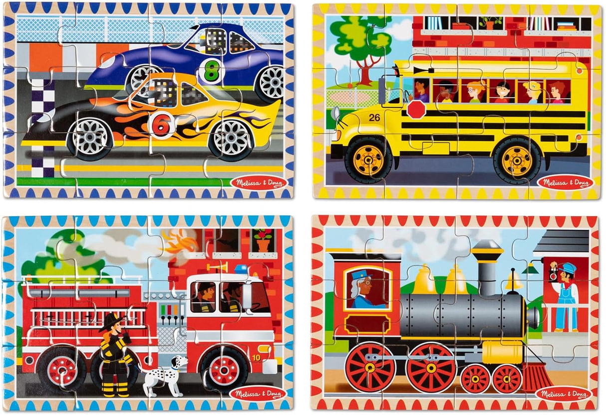 Melissa & Doug - Vehicles Puzzles In A Box