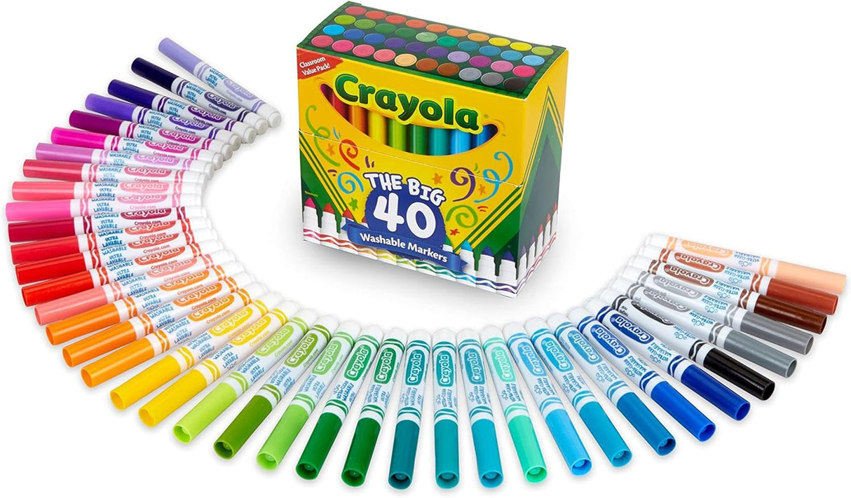 Crayola Washable Broadline Markers: The Big 40 40 Pack