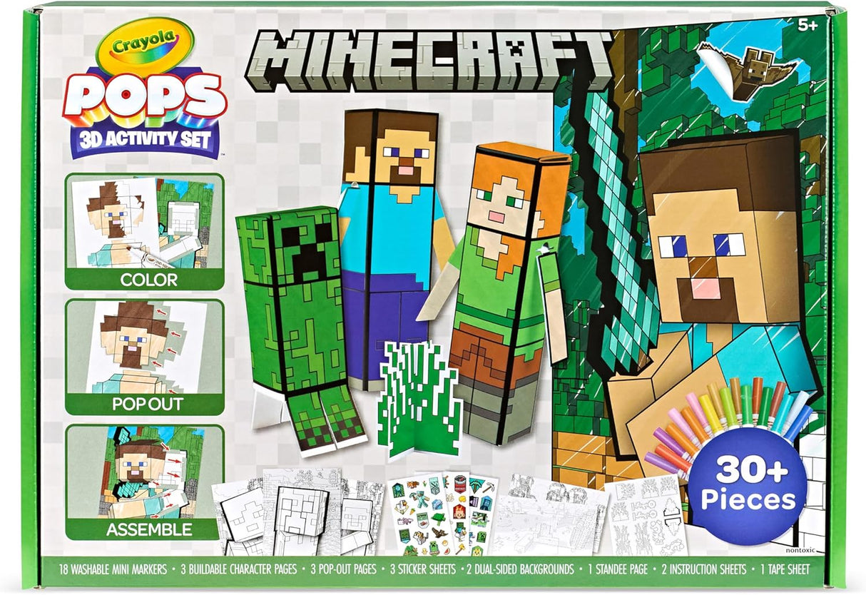 Crayola POPS 3D Activity Super Set Minecraft