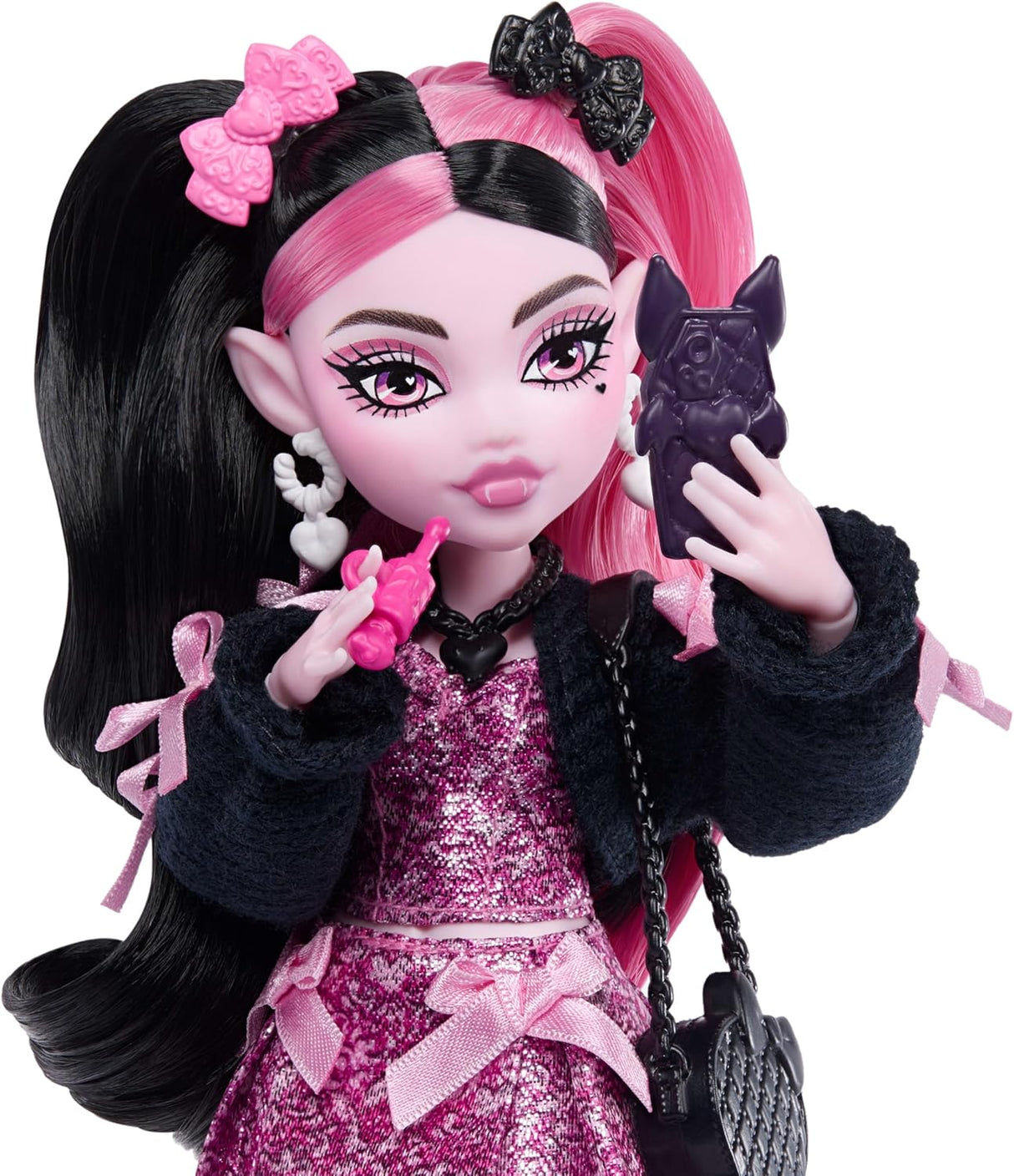 Monster High Fashion Doll: Draculaura - Pink Bow Dress
