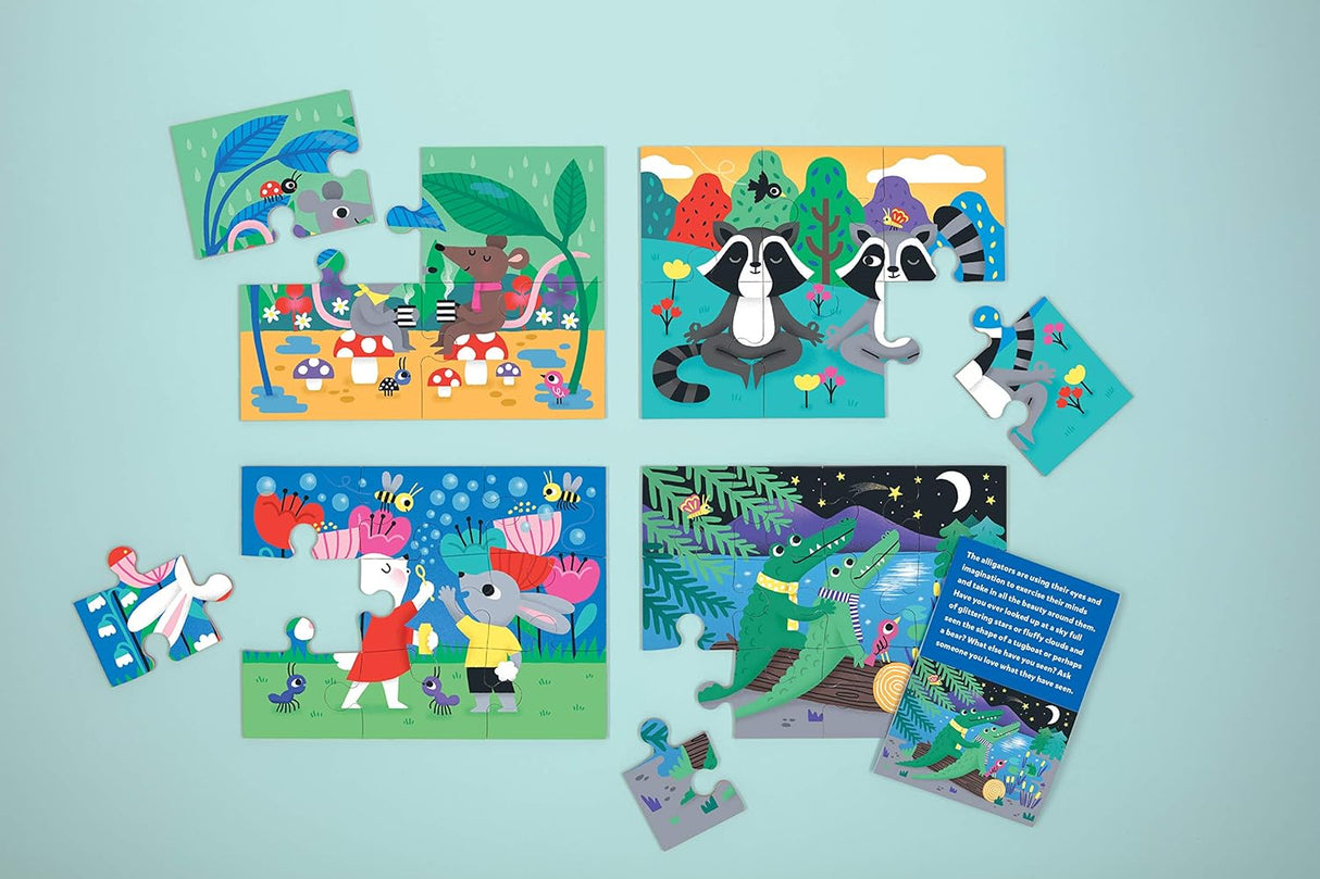 MudPuppy: 4-In-A-Box Puzzle Sets - Mindfulness