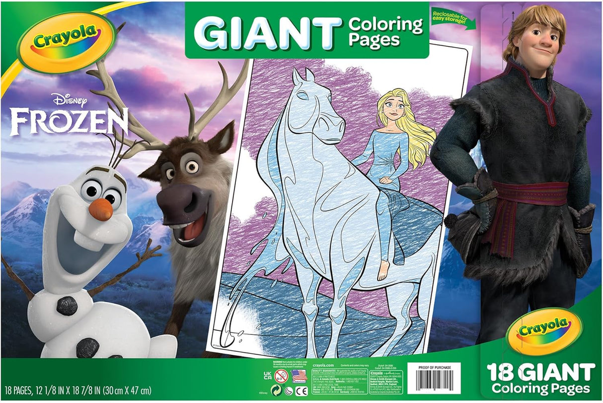 Crayola Giant Coloring Pages Foldalope Frozen 18 Pages