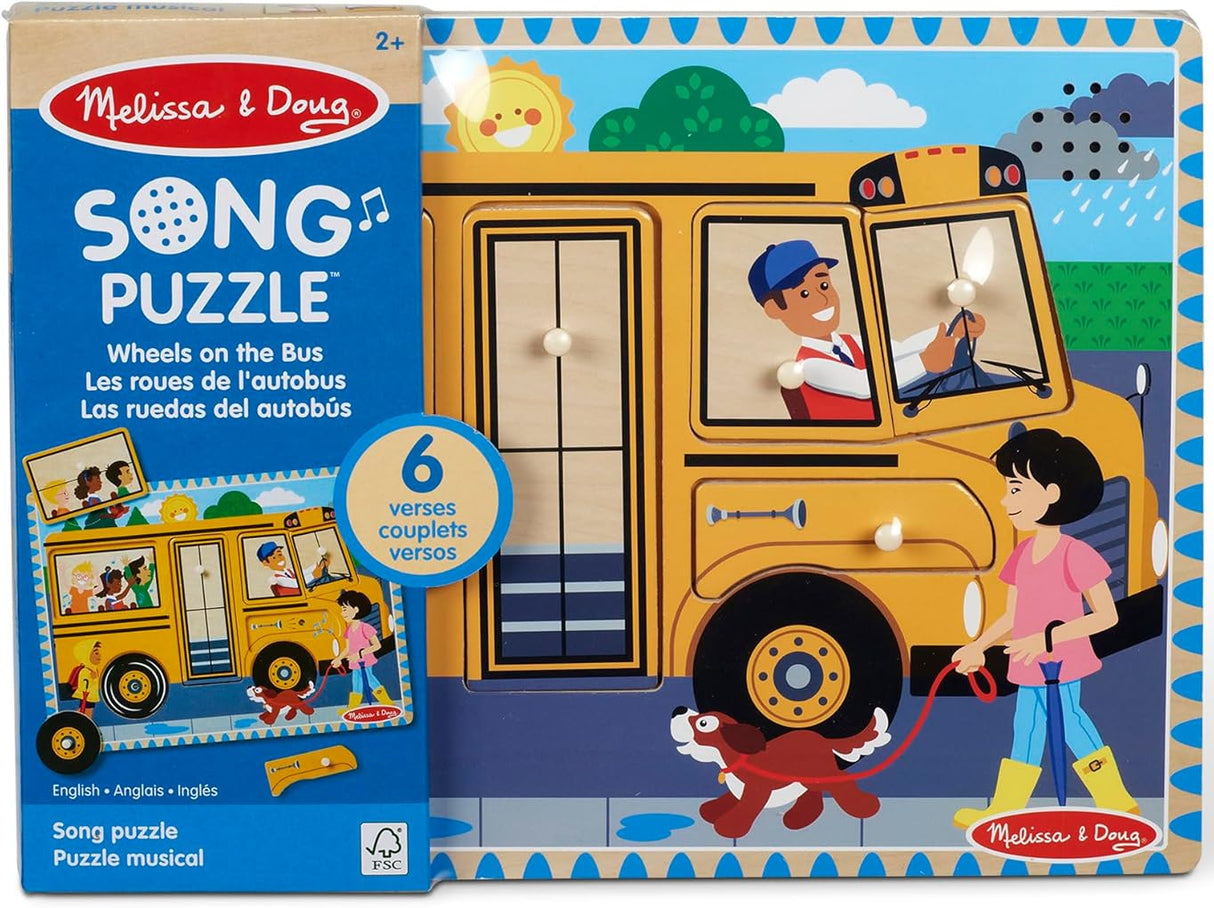 Melissa & Doug: The Wheels on the Bus Song Puzzle - 6 Pieces