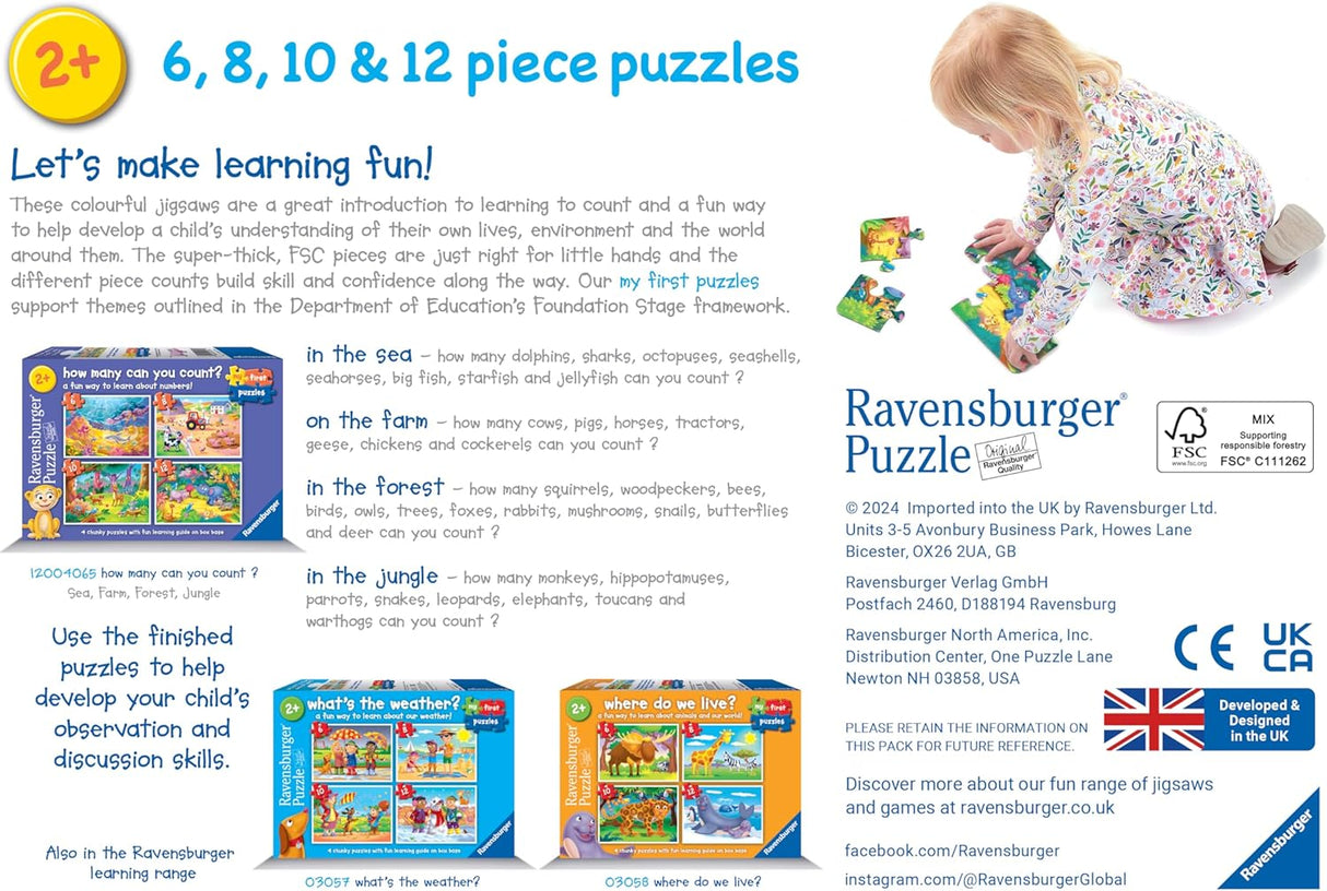 Ravensburger - How Many Can You Count? 6/8/10/12 Piece