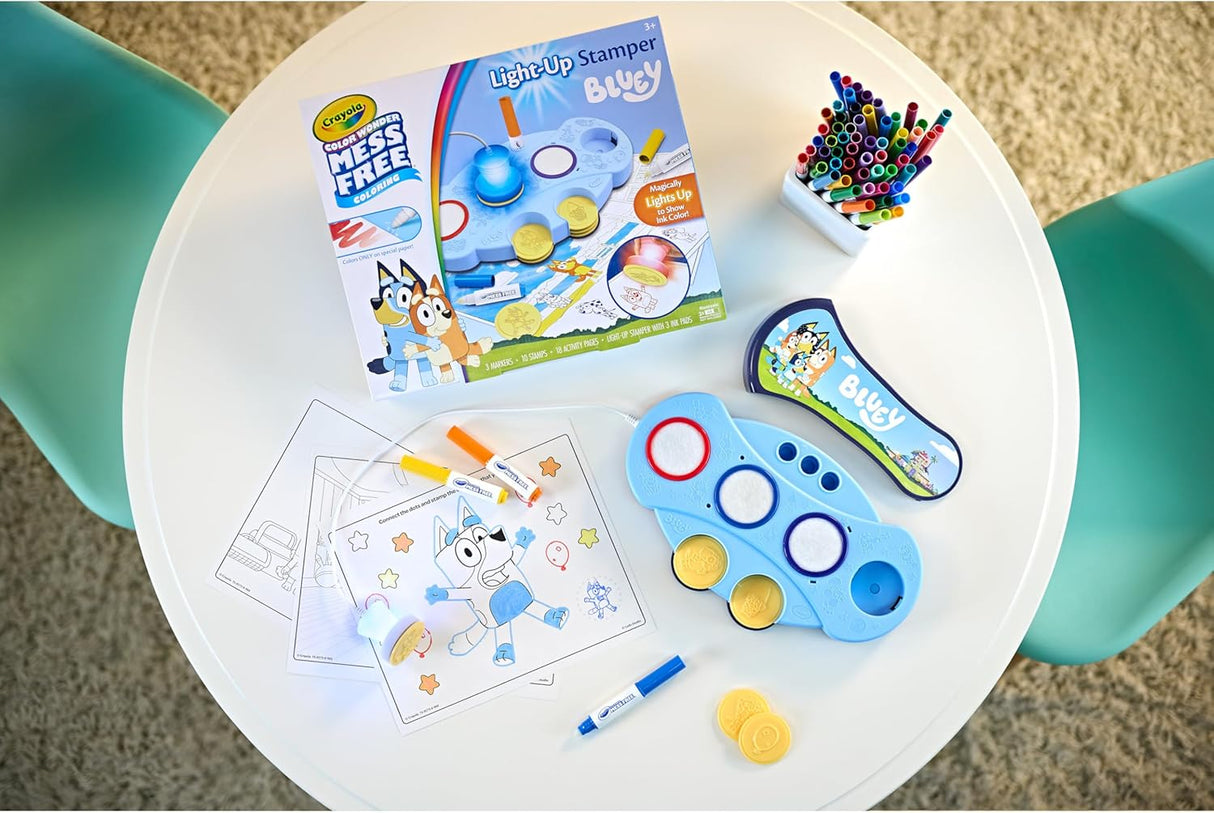 Crayola Color Wonder Magic Light Up Stamper Kit Bluey