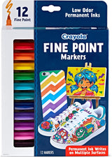 Crayola Fine Point Markers 12 Pack