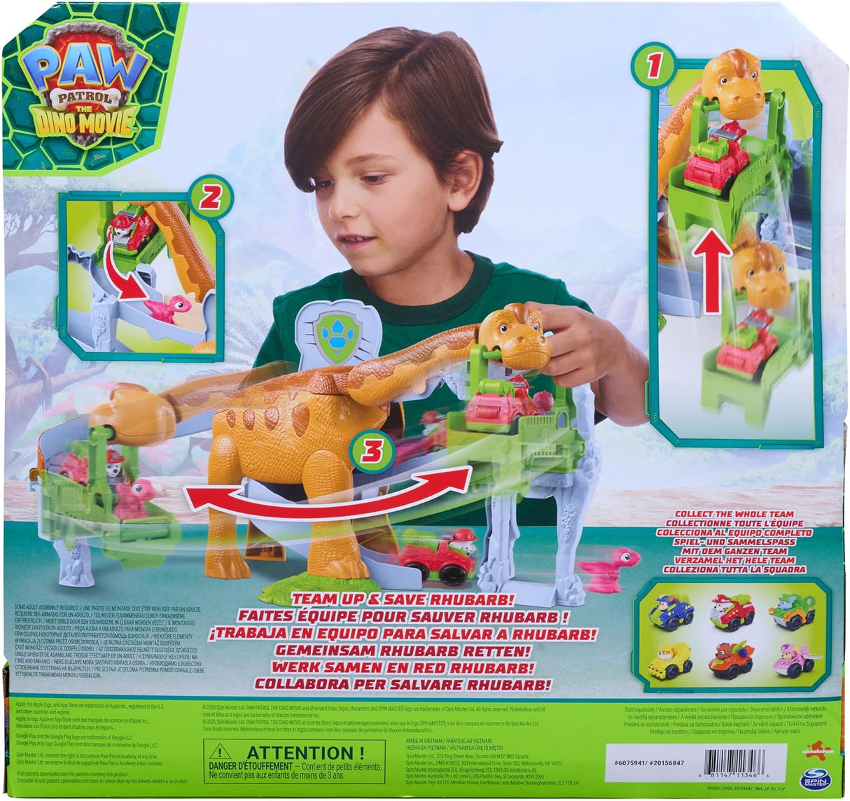 Paw Patrol: The Dino Movie - Lift & Race Dino Playset