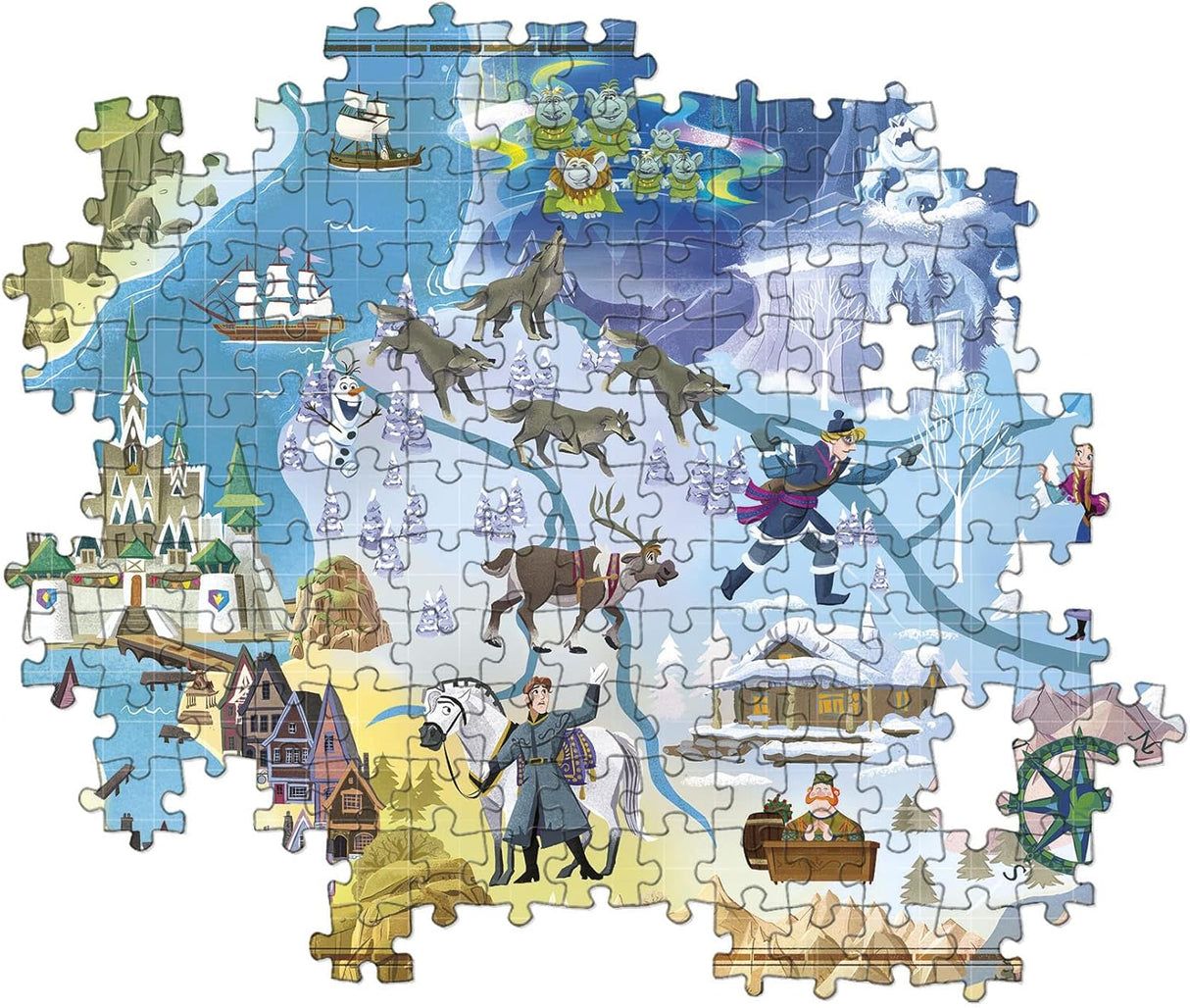 Clementoni Disney Frozen Jigsaw Puzzle -  1000 Piece - Disney Maps - (39666)