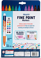 Crayola Fine Point Markers 12 Pack