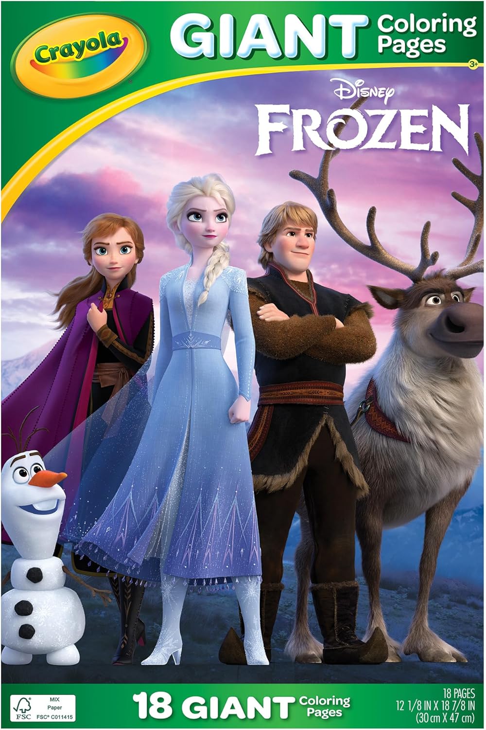 Crayola Giant Coloring Pages Foldalope Frozen 18 Pages