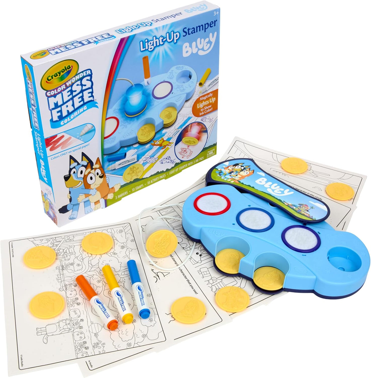 Crayola Color Wonder Magic Light Up Stamper Kit Bluey