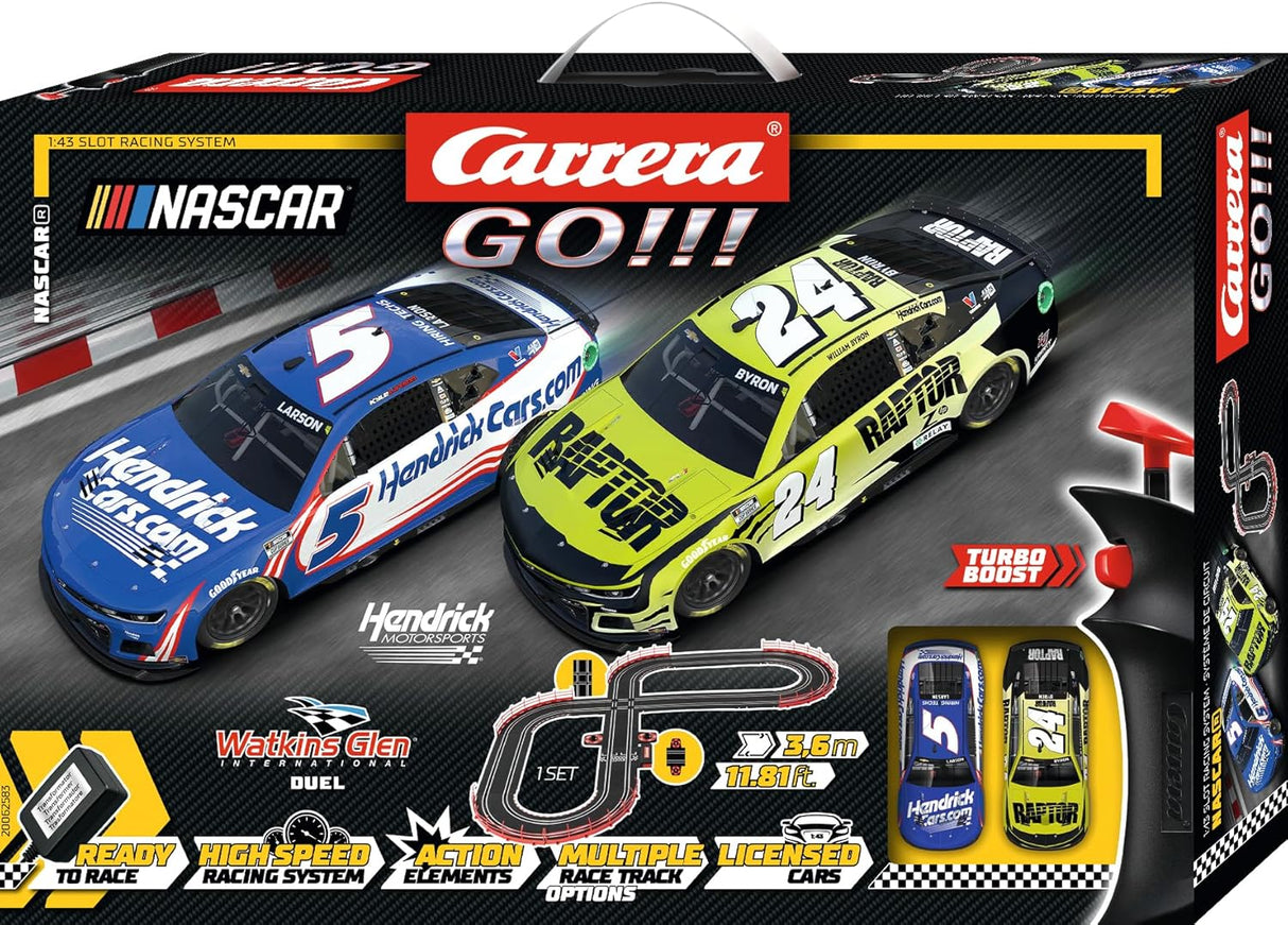 Carrera GO!!! Set NASCAR Watkins Glen Duel Slot Car Set