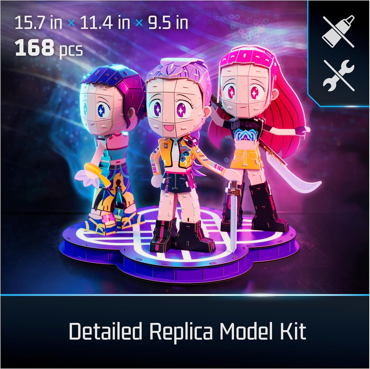 4D Build: K-Pop Demon Hunters - HUNTR/X Chibi 3D Puzzle Model