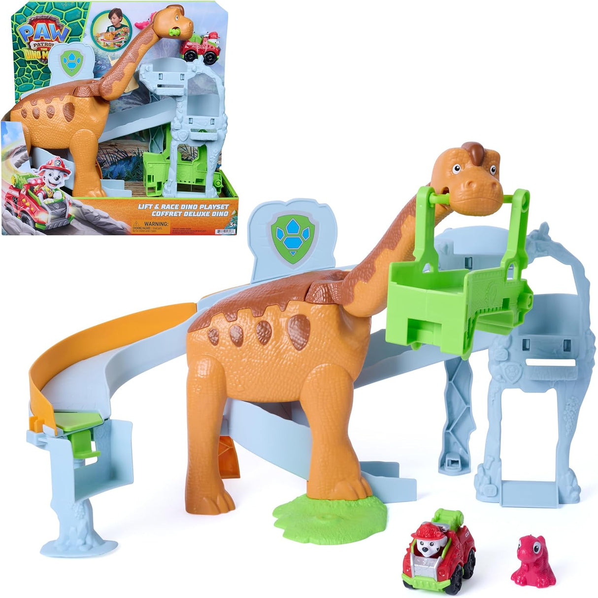 Paw Patrol: The Dino Movie - Lift & Race Dino Playset