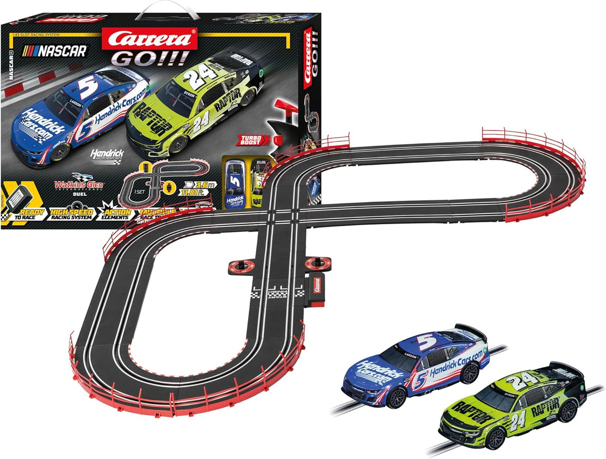 Carrera GO!!! Set NASCAR Watkins Glen Duel Slot Car Set