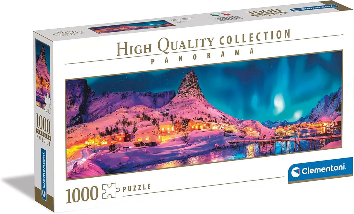 Clementoni Colourful Night over Lofoten Islands Jigsaw Puzzle - 1000 Piece - Panorama -  High Quality Collection - (39747)