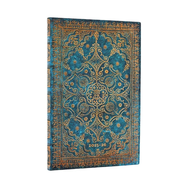 2026 Azure (Equinoxe) Maxi 18-month Vertical Softcover Flexi Dayplanner 2025-2026 (Elastic Band Closure)