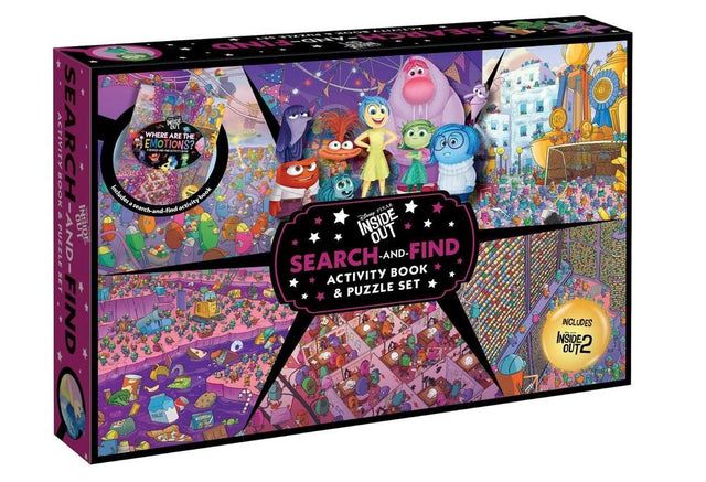 Inside Out 2: Search-and-Find Activity Book and Puzzle Set (Disney: 200 Pieces)
