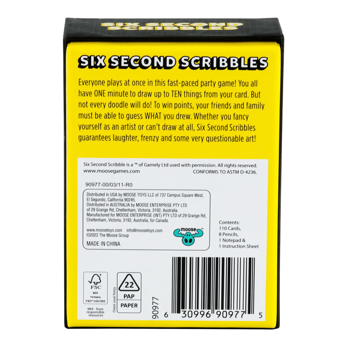 Six Second Scribbles Card Game