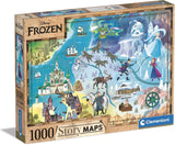 Clementoni Disney Frozen Jigsaw Puzzle -  1000 Piece - Disney Maps - (39666)