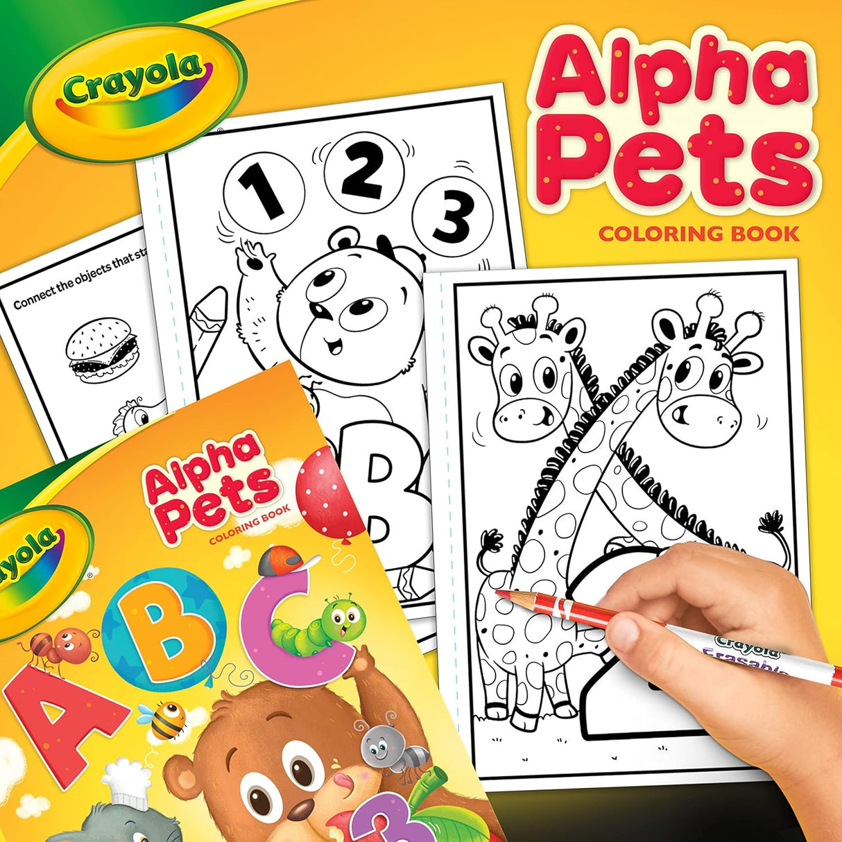 Crayola Alpha Pets Coloring Book With Stickers 96 Pages
