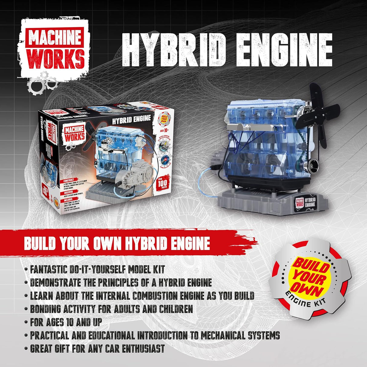 Machine Works: 4 Cylinder Hybrid Engine Model