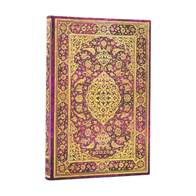 2026 The Orchard (Persian Poetry) Mini 12-month Verso Hardcover Flexi Dayplanner 2026 (Elastic Band Closure)
