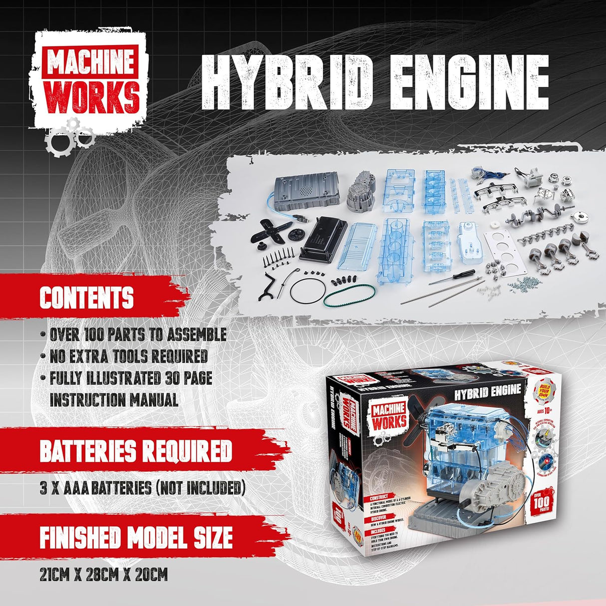 Machine Works: 4 Cylinder Hybrid Engine Model