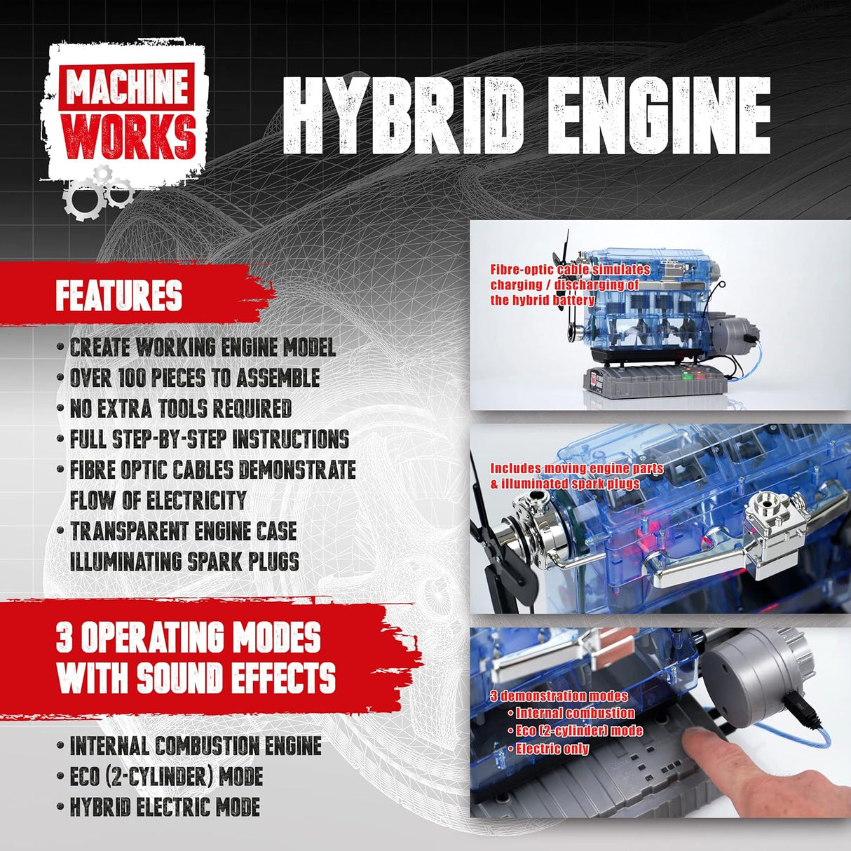 Machine Works: 4 Cylinder Hybrid Engine Model