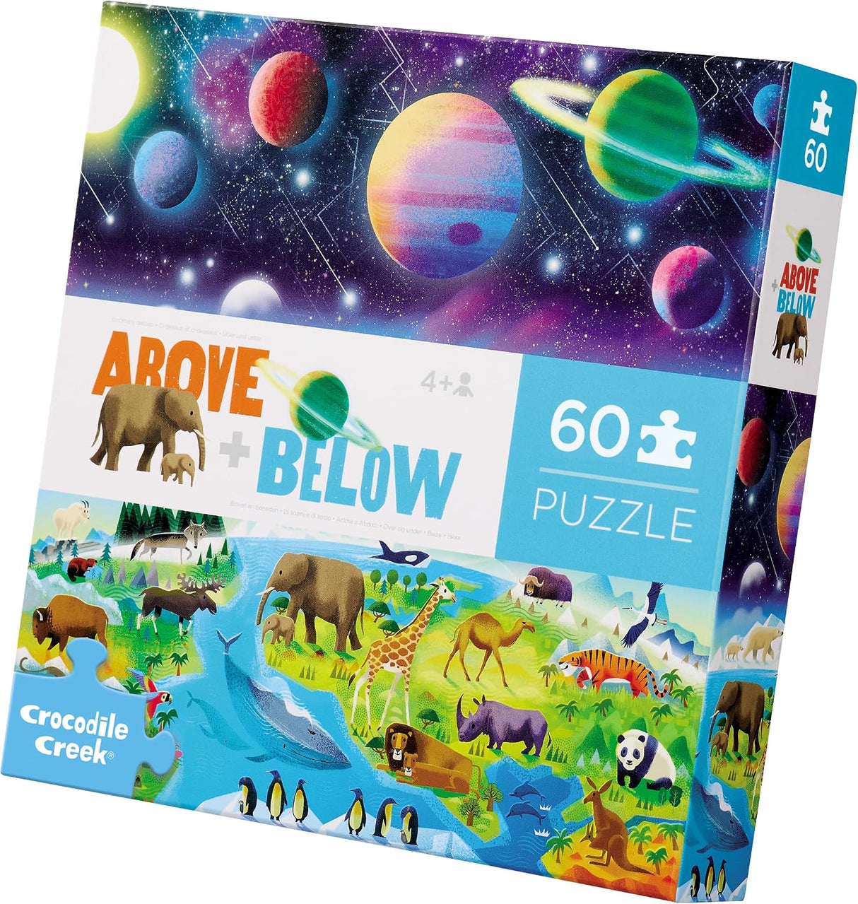 Crocodile Creek: 60pc Above & Below Puzzle - Earth & Space