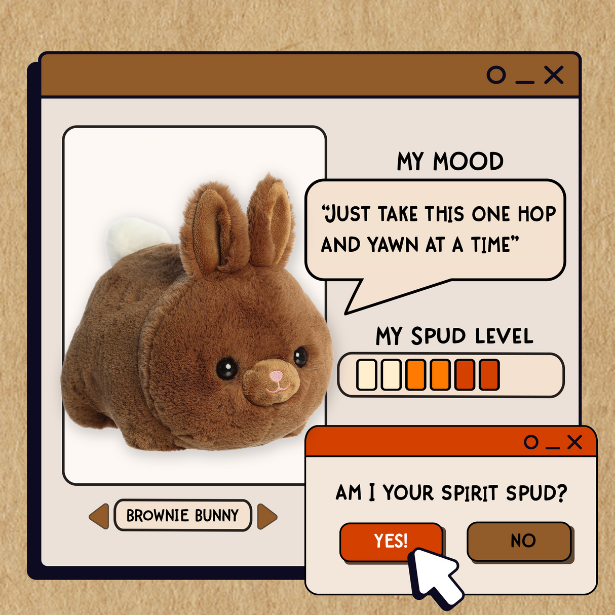Aurora Spudsters - Brownie Bunny (25cm)