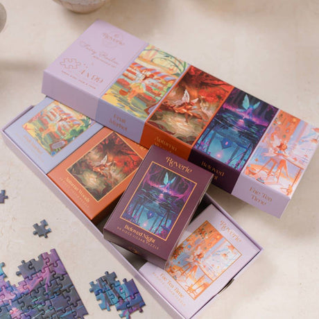Reverie Puzzles: Fairy Realm 4 x 99 Piece Mini Puzzle Set
