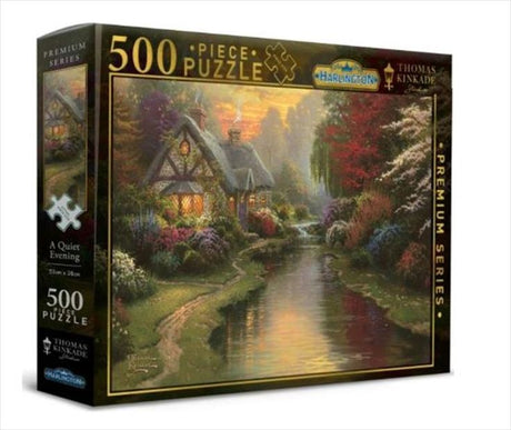 Harlington Thomas Kinkade PQ A Quiet Evening 500 pieces